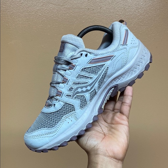 Saucony Excursion TR13 Versafoam Trail Running Sneakers “Gray Peach Plum Fog” - Picture 7 of 16